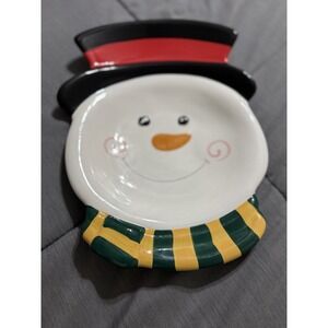 Home & Garden Party Snowman Serving Platter Stoneware Collection‎